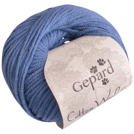 Gepard Garn CottonWool 5 Unicolor 806 Mørk Jeans Blå