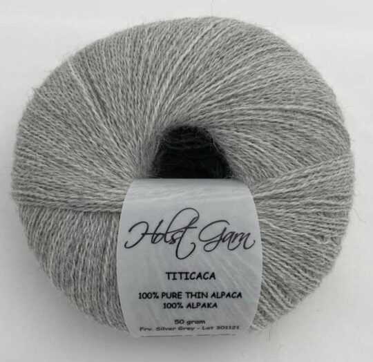 Holst Garn Titicaca - 02 Silver Grey, 100% Tynd Alpaca, fra Holst Garn