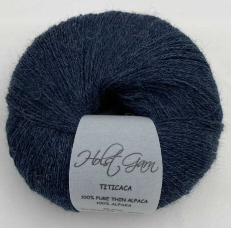 Holst Garn Titicaca - 19 Carbon Blue, 100% Tynd Alpaca, fra Holst Garn