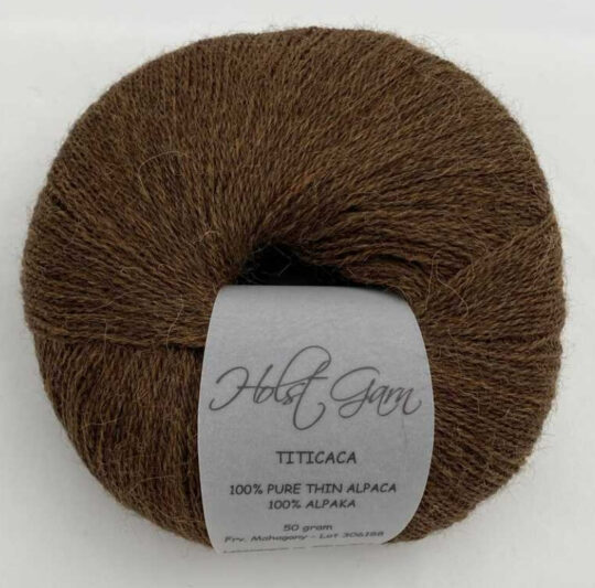 Holst Garn Titicaca - 39 Mahogany, 100% Tynd Alpaca, fra Holst Garn