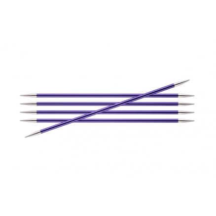 KnitPro Zing Strømpepinde Aluminium 20cm 7,00mm / 7.9in US10Â¾ Amethyst