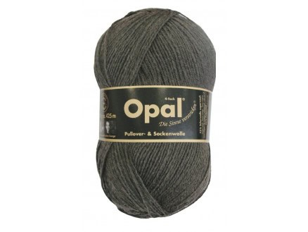 Opal Uni 4-trådet Garn Unicolor 5191 Antrasit Melange