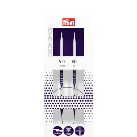 Prym Ergonomics Rundpinde Plast 60cm 5,00mm / 23.6in US8