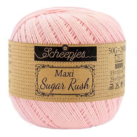 Scheepjes Maxi Sugar Rush Garn Unicolor 238 Powder Pink
