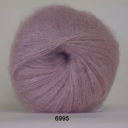 Hjertegarn - Kid Silk Mohair 6995 Lys lyng garn til strik - Mohair/silke