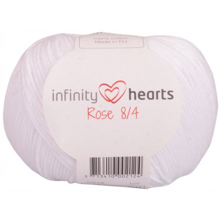 Infinity Hearts Rose 8/4 Garn Unicolor 02 Hvid