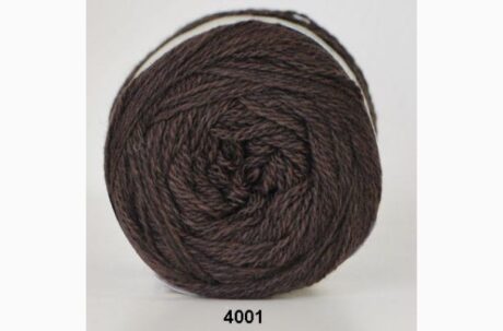 Organic 350 - wool cotton fra Hjertegarn i mange farver - Gots Certificeret - 4001 brun - 45% Bomuld, 55% Merinould