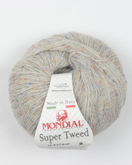 Super Tweed fra Mondial i mange farver - 418 Sand - 20% Viskose, 50% Merinould, 30% Alpaka