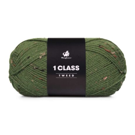 1 Class Tweed - strømpegarn - Oliven (12)