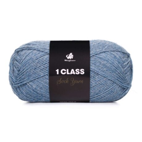 1 Class - strømpegarn - Lys denim melange (40)