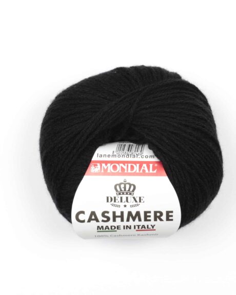 Cashmere fra Mondial i flere farver - 200 Sort - 100% Kashmir