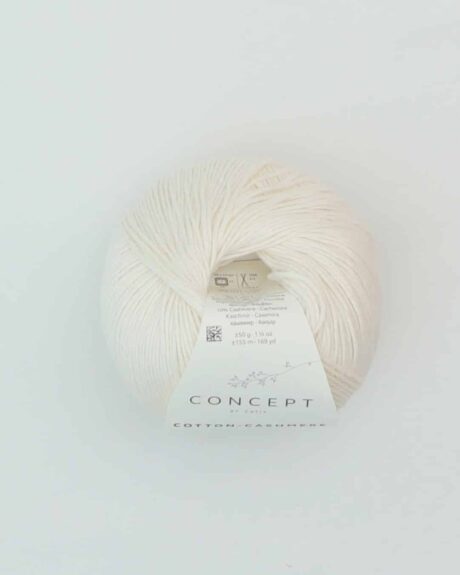 Cotton-Cashmere fra Katia - 53 Hvid - 90% Bomuld, 10% Kashmir