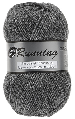 New Running fra Lammy Yarns i mange farver - Grå - 25% Polyamid, 75% Uld