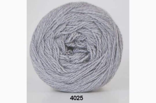 Organic 350 - wool cotton fra Hjertegarn i mange farver - Gots Certificeret - 4025 lys grå - 45% Bomuld, 55% Merinould