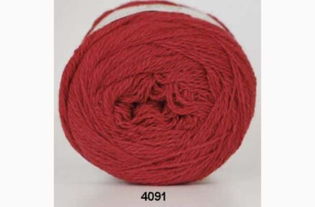 Organic 350 - wool cotton fra Hjertegarn i mange farver - Gots Certificeret - 4091 rød - 45% Bomuld, 55% Merinould