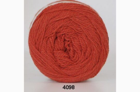 Organic 350 - wool cotton fra Hjertegarn i mange farver - Gots Certificeret - 4098 rust - 45% Bomuld, 55% Merinould