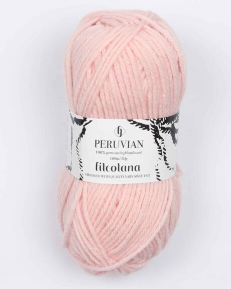 Peruvian Highland Wool fra Filcolana i mange farver - 318 lyserød - 100% Peruvian-highland-uld