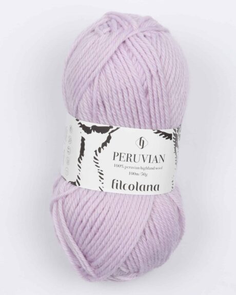 Peruvian Highland Wool fra Filcolana i mange farver - 369 sart lyselilla - 100% Peruvian-highland-uld