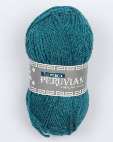 Peruvian Highland Wool fra Filcolana i mange farver - 811 meleret lys petrol - 100% Peruvian-highland-uld