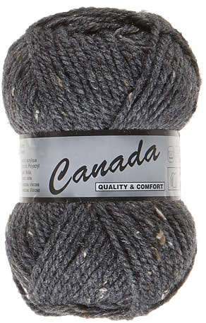 Canada Tweed fra Lammy Yarns i mange farver - 425 grå - 35% uld, 4% viskose, 61% akryl