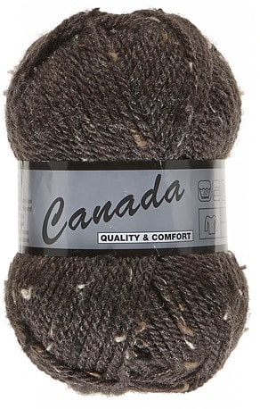 Canada Tweed fra Lammy Yarns i mange farver - 430 mørkebrun - 35% uld, 4% viskose, 61% akryl