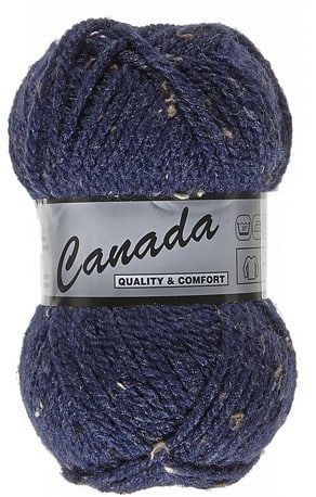 Canada Tweed fra Lammy Yarns i mange farver - 460 mørkeblå - 35% uld, 4% viskose, 61% akryl