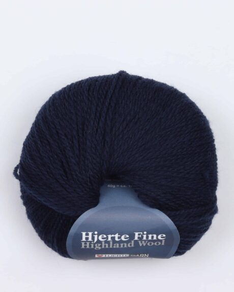 Hjerte Fine, Highland Fine Wool fra Hjertegarn i mange farver - 1660 mørkeblå - 100% Fine Highland Wool