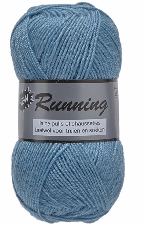 New Running fra Lammy Yarns i mange farver - Lys jeans - 25% Polyamid, 75% Uld