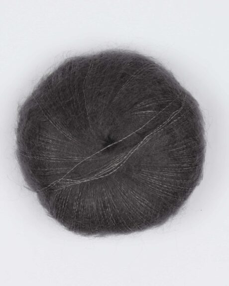 Silk Kid Mohair fra Hjertegarn i mange farver - 1175 Mørk grå - 28% Silke, 72% Mohair